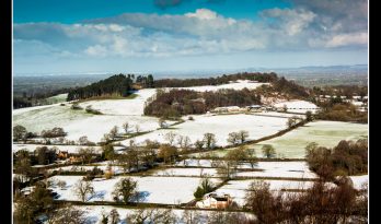 Bickerton Hill view in winter