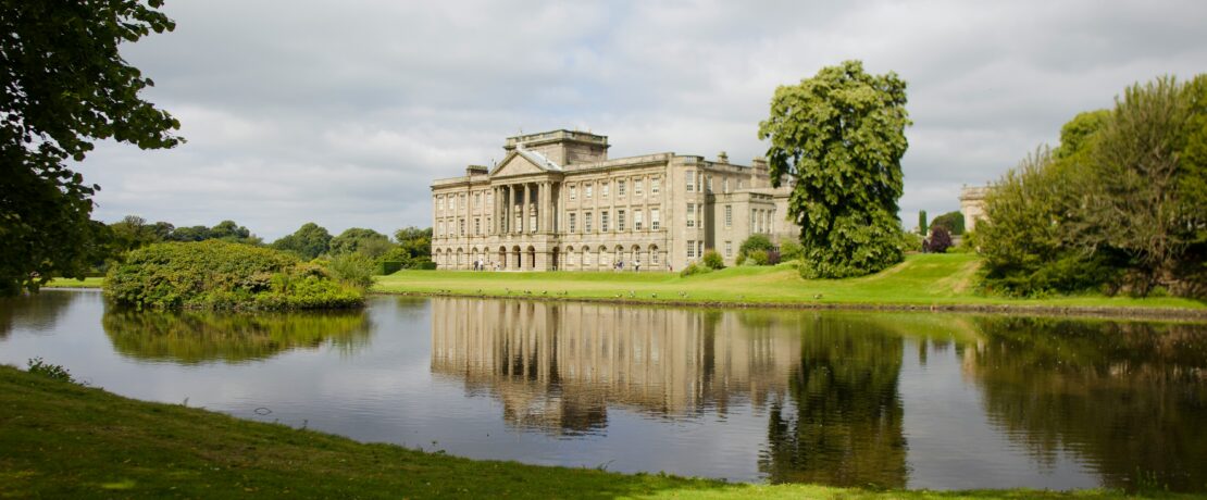 Lyme Park - hall and lake